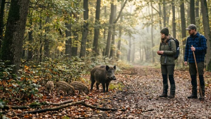 So verhalte ich mich bei einer Begegnung mit einem Wildschwein