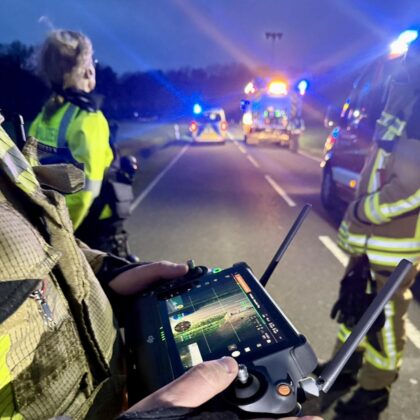 Motorradunfall auf der Marbecker Straße bei Borken: Rettungshubschrauber im Einsatz