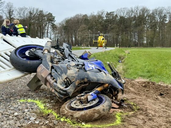 Motorradunfall auf der Marbecker Stra&szlig;e bei Borken