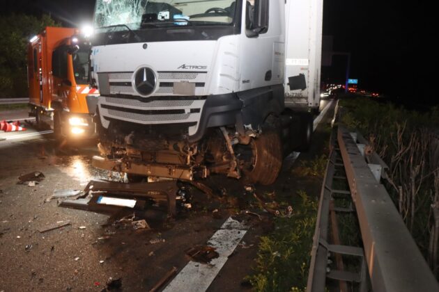 Tödlicher Unfall auf der A6 bei Viernheim: Bauarbeiter verstorben