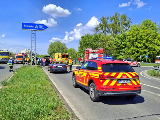 Unfall in Viernheim: Drei Verletzte nach Stoppschild-Fehler