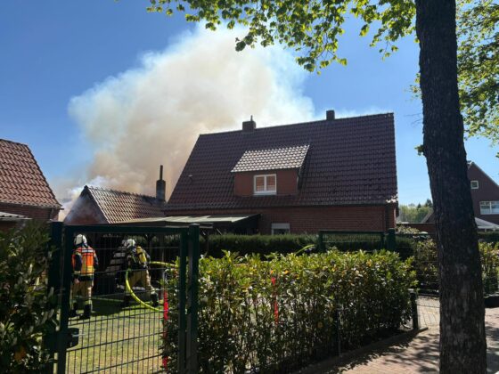 Geb&auml;udebrand im Stadtflur in Nordhorn: Haus vorerst unbewohnbar