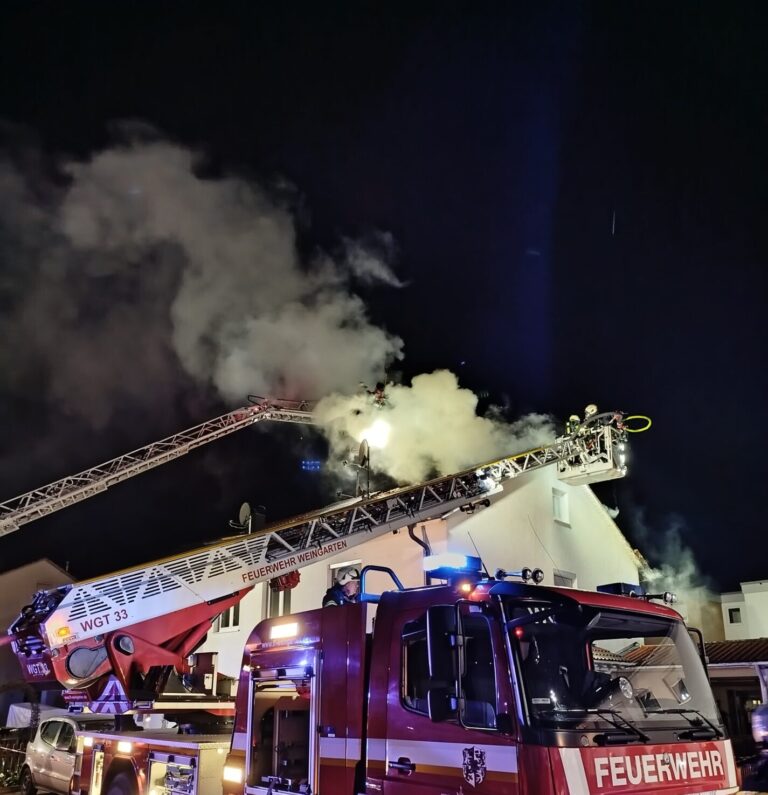 Großbrand in Weingarten: Wohnhaus in der Alemannenstraße zerstört