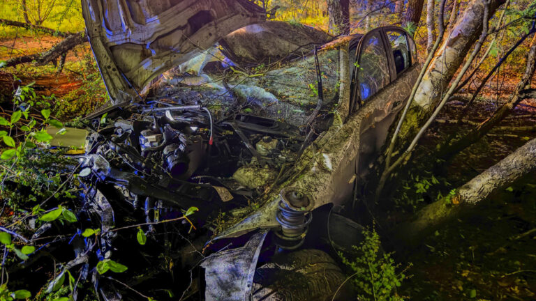 Unfall auf der A1 bei Wildeshausen: Fahrer rettet sich aus Waldstück