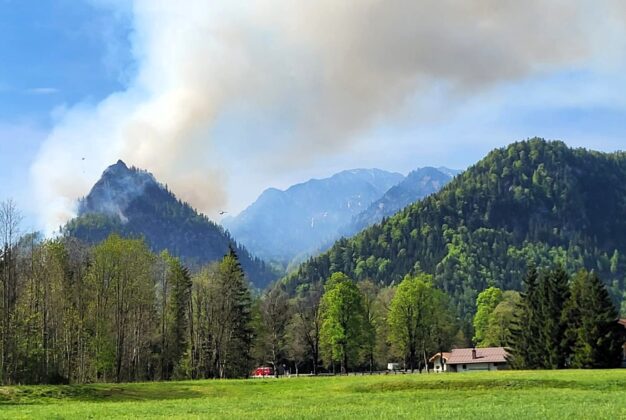 Waldbrand am Saurüsselkopf: Katastrophenfall in Ruhpolding