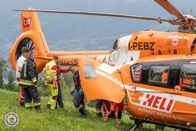 Einsatz in Schenna: Traktorabsturz fordert Rettungshubschrauber