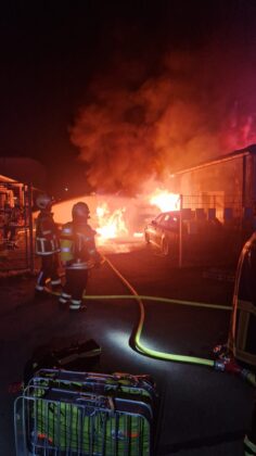 Brand im Gewerbegebiet in Gundelfingen: Werkstatt in Flammen