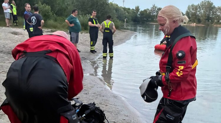 Wasserrettung im Rhein-Pfalz-Kreis: Vermisstensuche am Jägerweiher