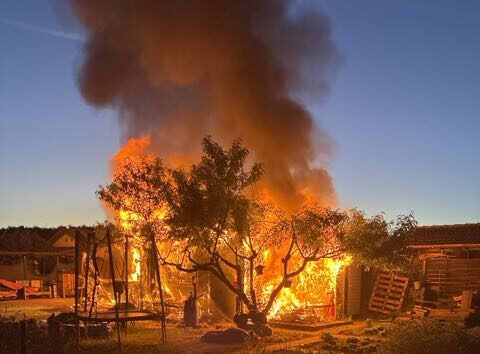 Brand in Kleingartenanlage bei Offenbach