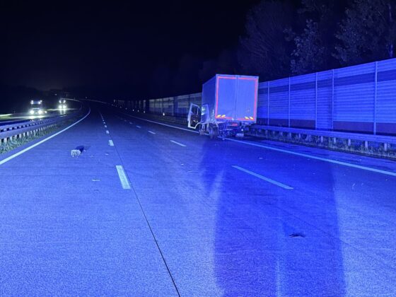 Unfall auf der Autobahn 1 bei Elsdorf: Pkw brennt völlig aus