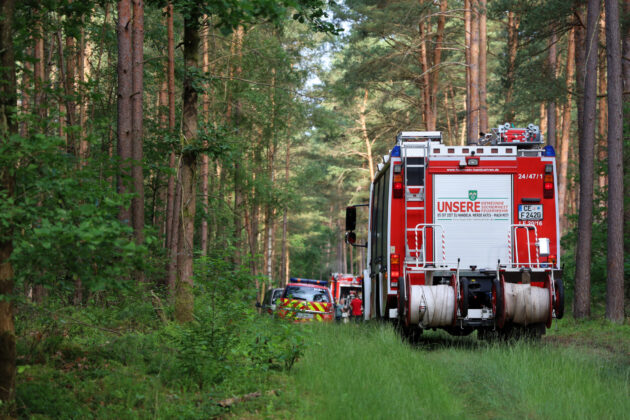 Waldbrandgefahr im Landkreis Celle: Feuerwehr löscht Baggerbrand