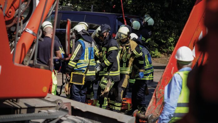 Rettungseinsatz in Baugrube